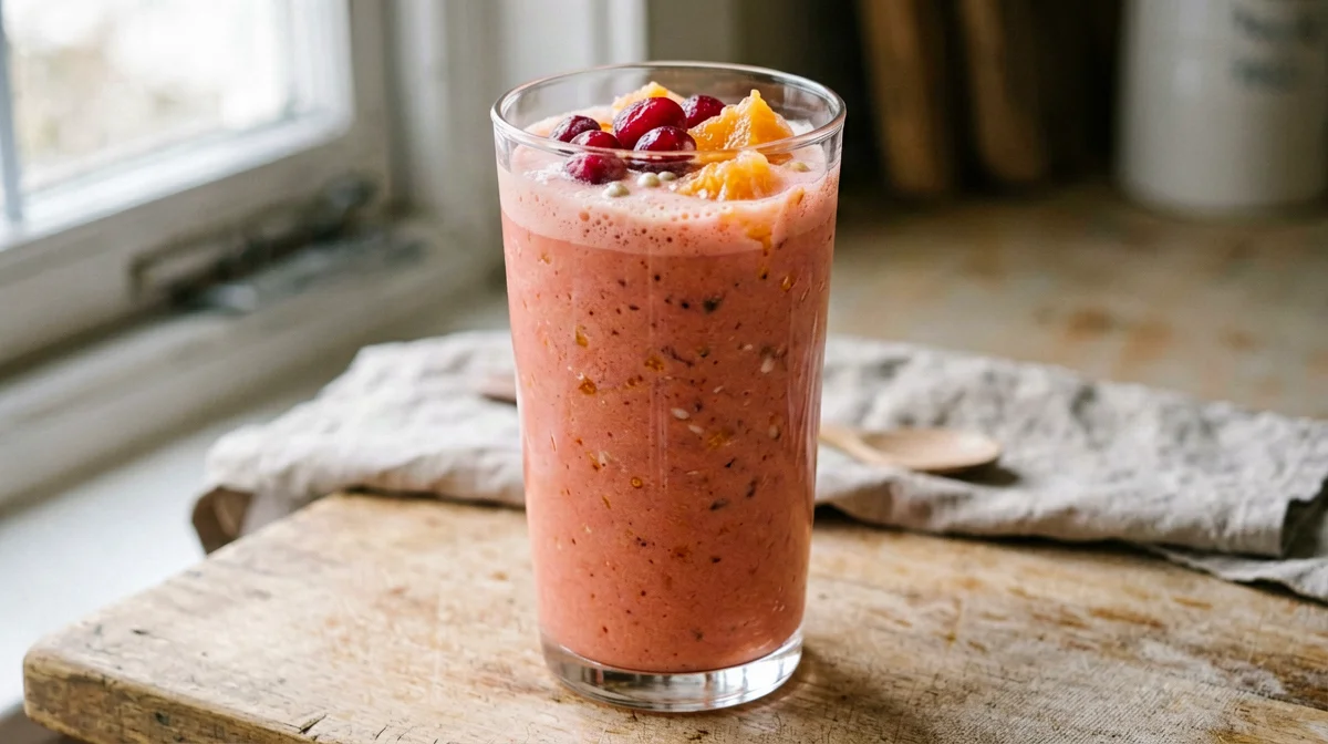 Cranberry orange kefir smoothie