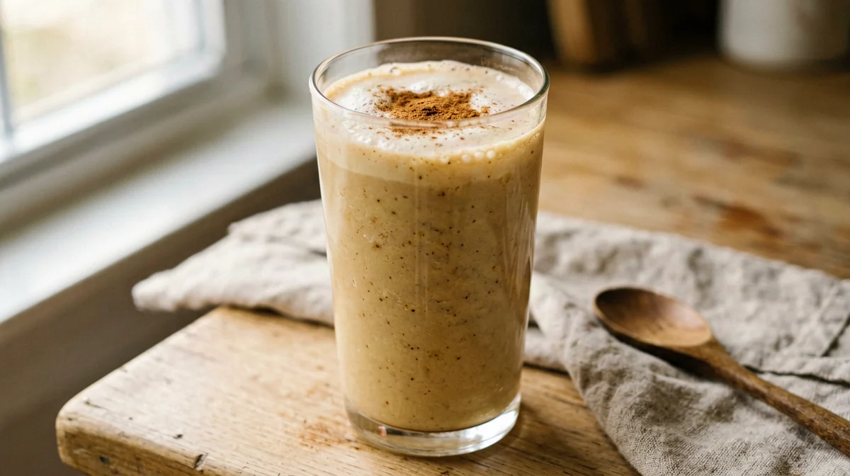 Baked apple cinnamon soy smoothie