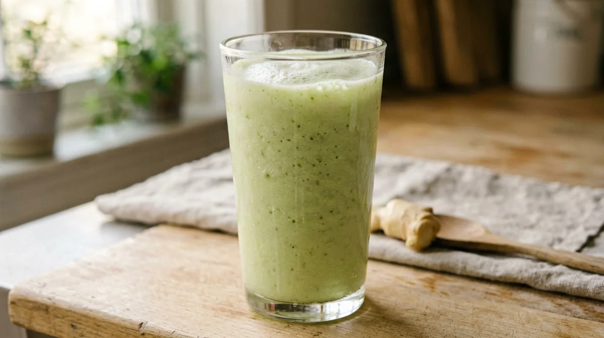 Honeydew ginger kefir smoothie