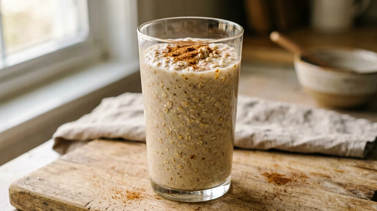 Oat and soy cinnamon smoothie