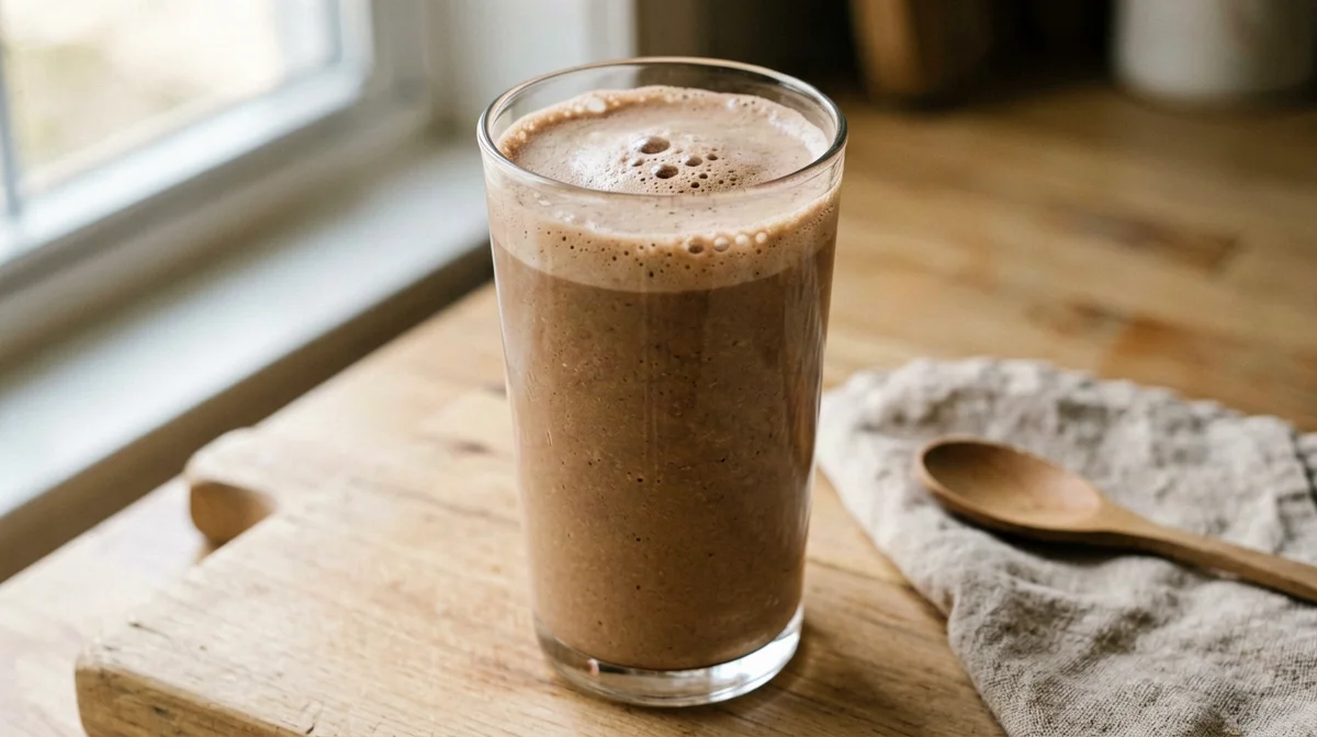 Frullato di pera e cacao con tofu setoso