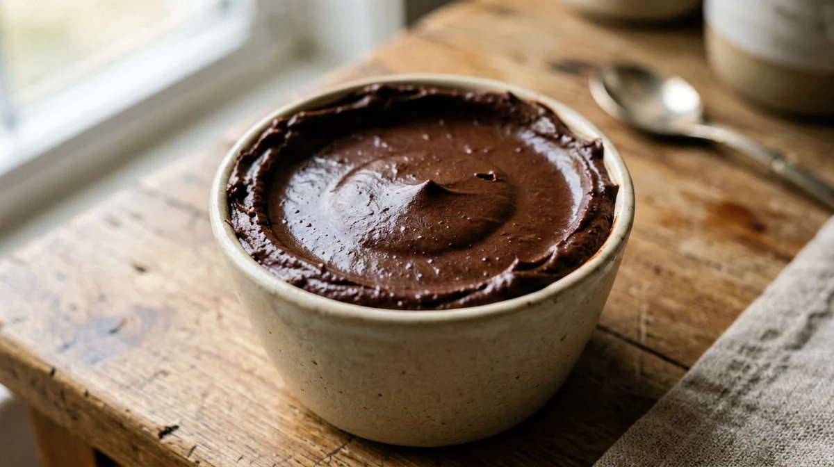 Mousse vegana di tofu al cacao e fondente