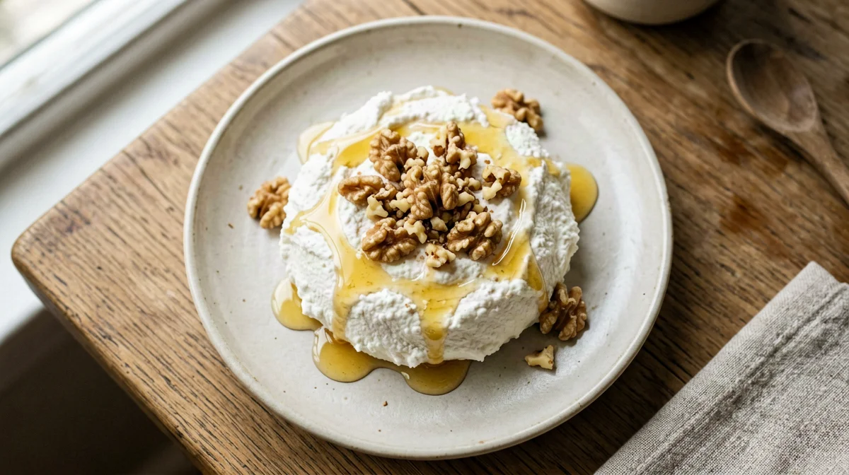 Ricotta di pecora con miele e noci