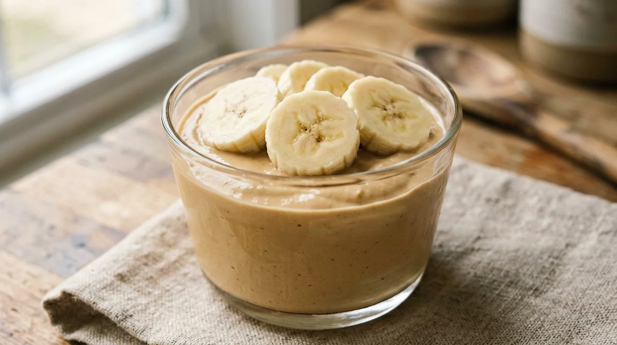 Crema di tofu e burro di arachidi con banana