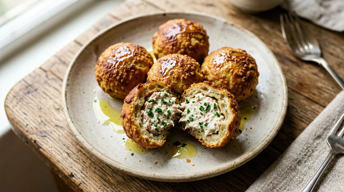 Polpettine di tonno e ricotta al forno