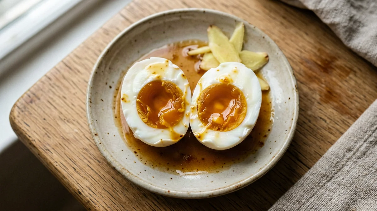 Soy-marinated eggs