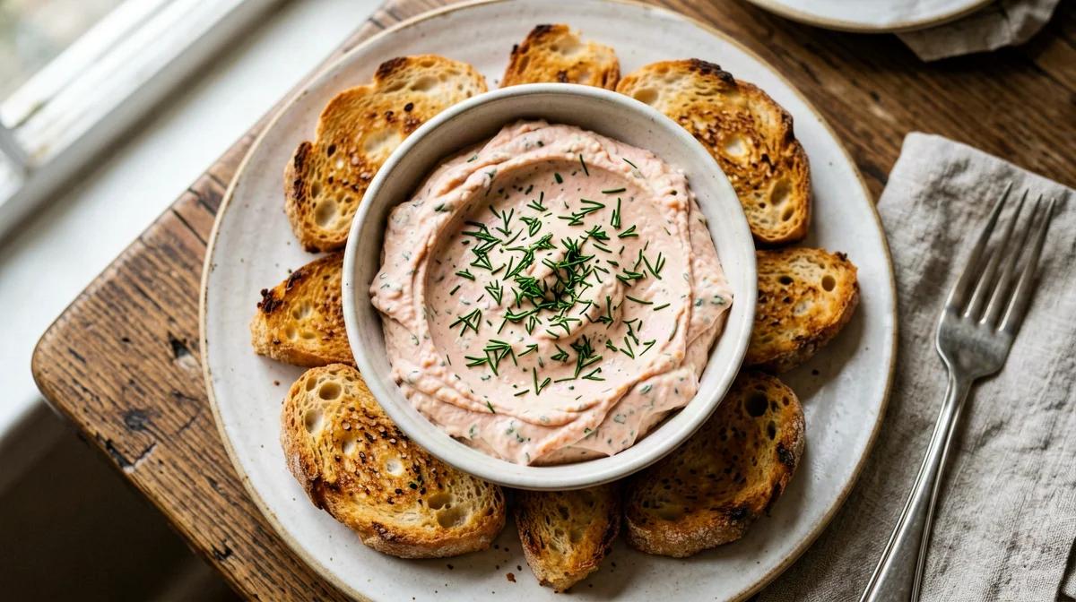 Patè di salmone e ricotta con crostini
