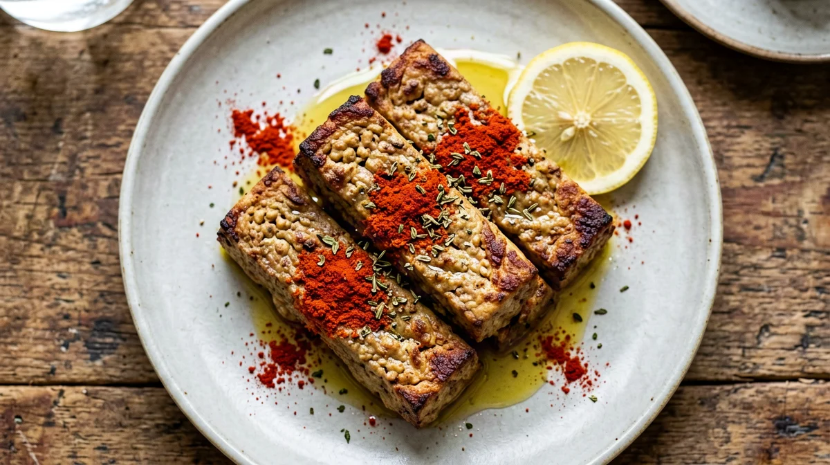 Tempeh al forno con paprika e origano