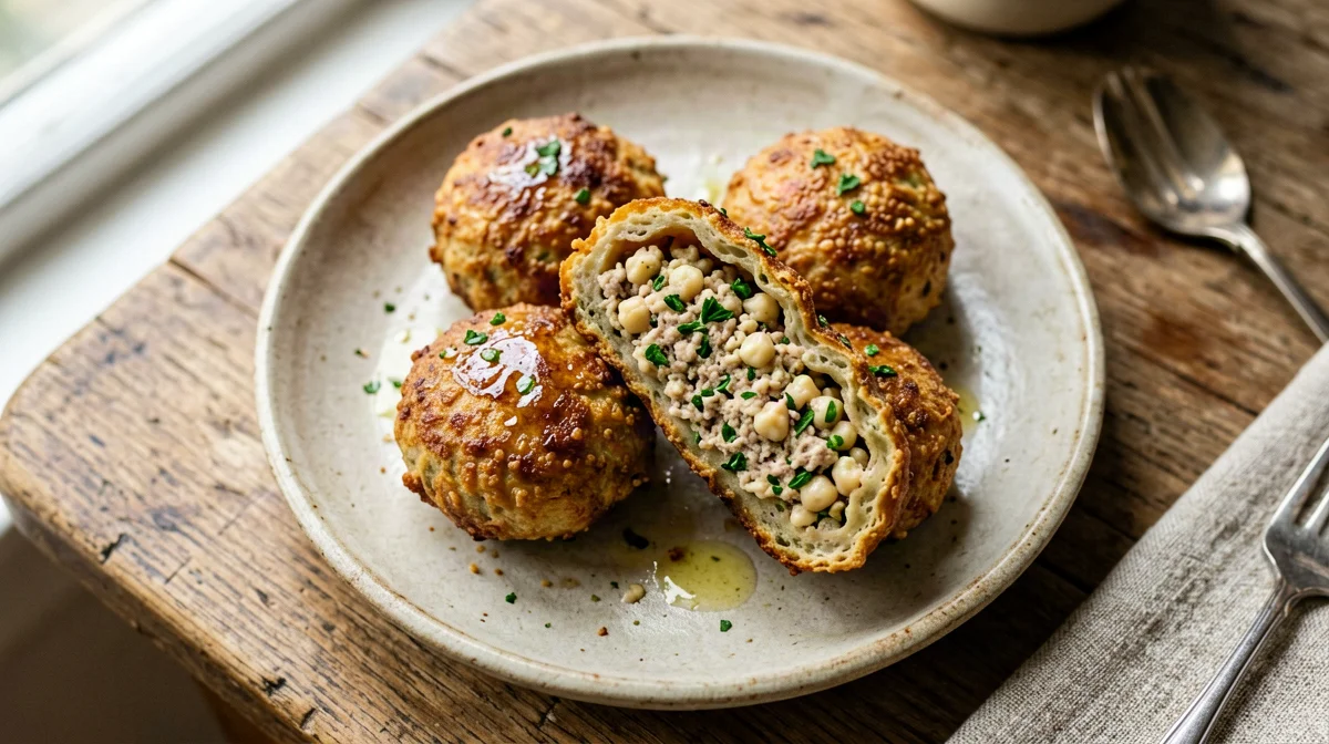 Baked chickpea and tuna bites