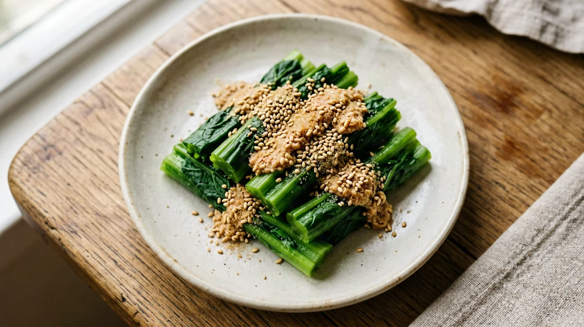 Goma-ae style sesame spinach