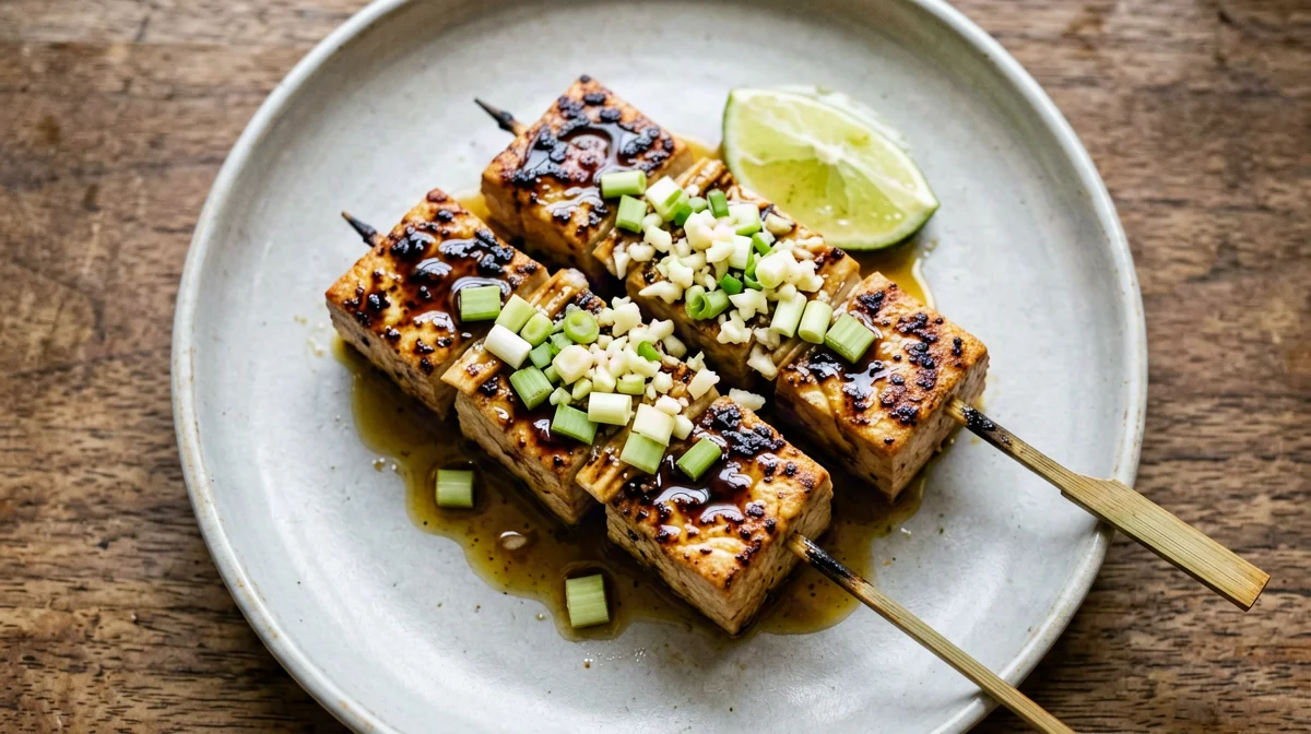 Spiedini di tofu alla citronella e lime