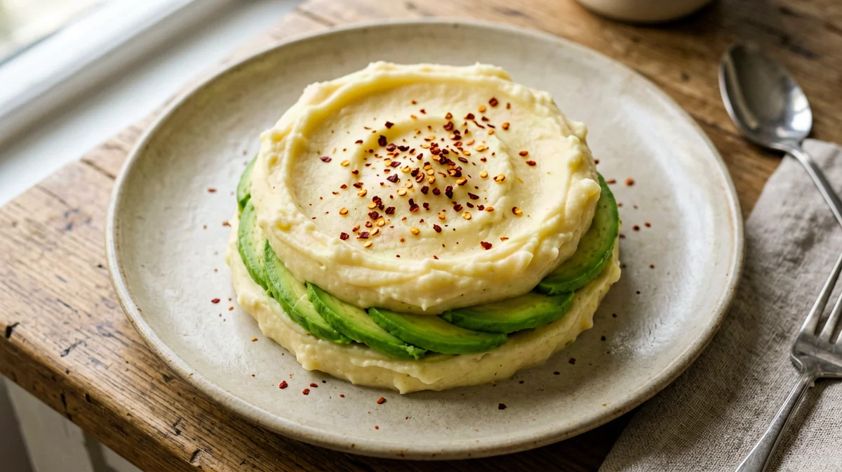 Peruvian lime potato causa with avocado