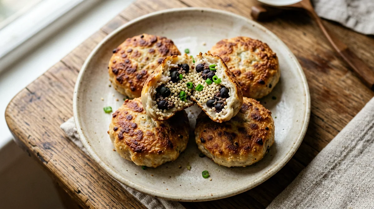 Cumin quinoa and black bean bites