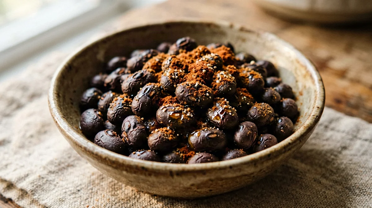 Crunchy smoked paprika roasted black beans