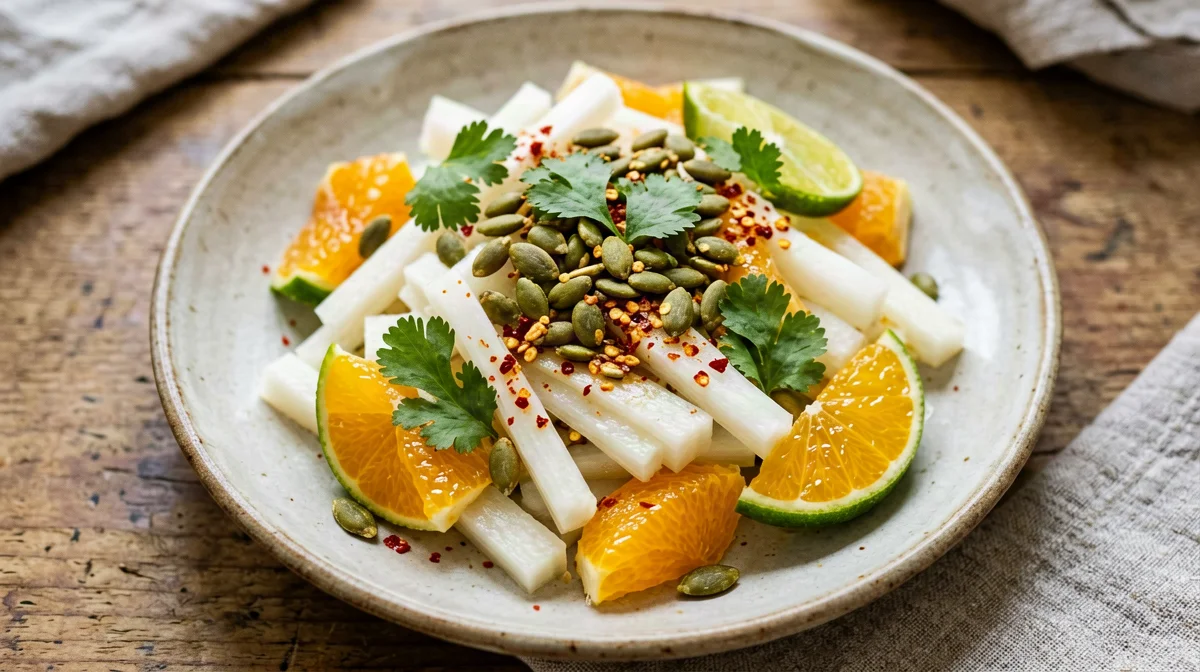 Jicama, orange and coriander salad