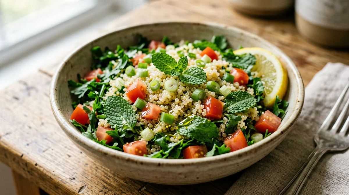 Tabbouleh di quinoa con prezzemolo e menta