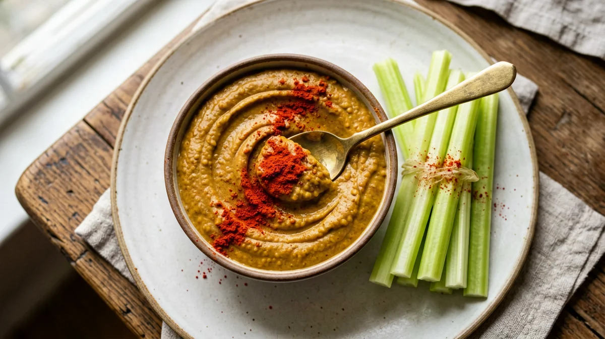 Crema di lenticchie rosse al cumino con sedano