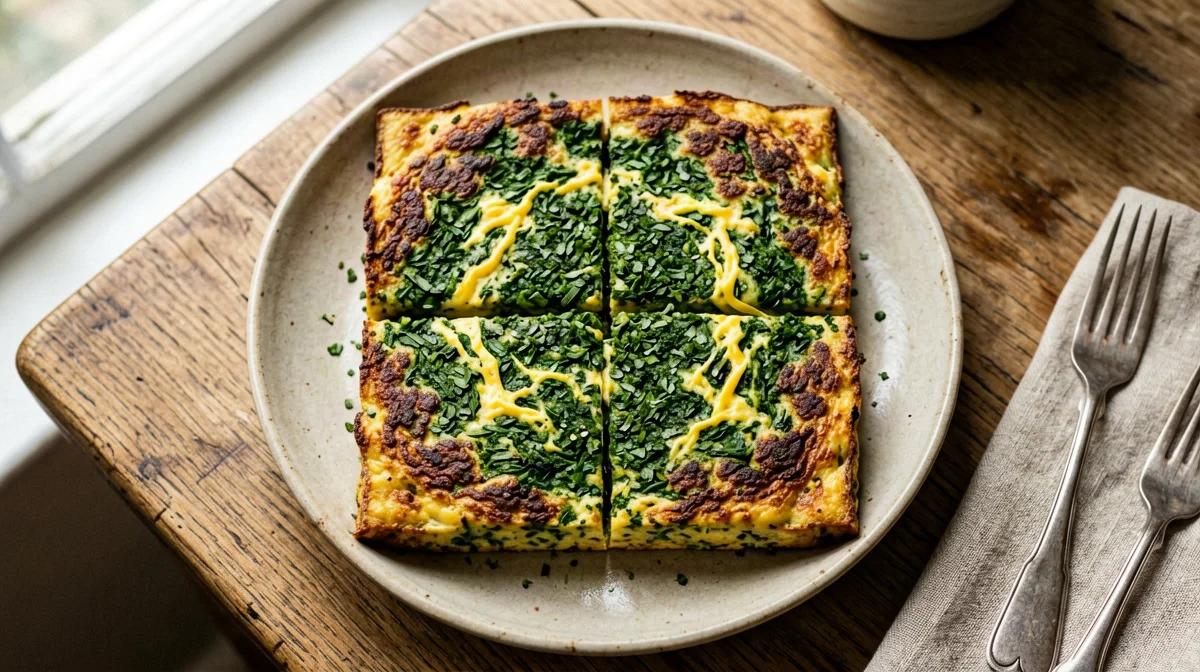Persian herb frittata with parsley and dill