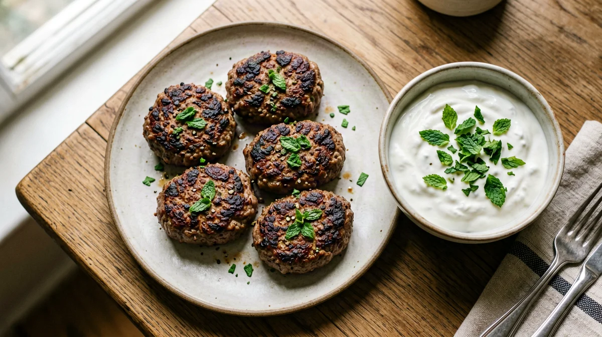 Polpettine kofta di manzo alla menta con yogurt greco