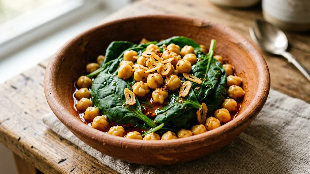 Seville-style spinach and chickpeas with cumin and paprika