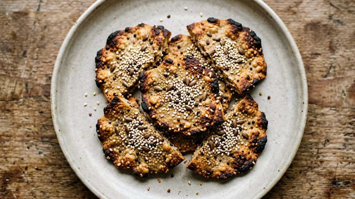 Crackers di quinoa e sesamo al forno