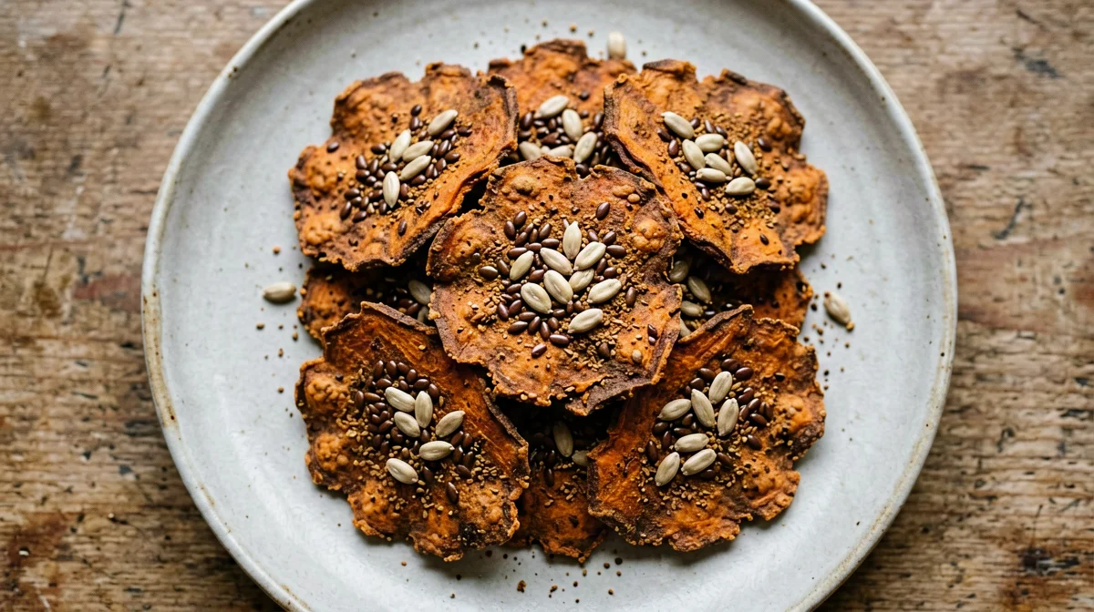 Crackers di semi di lino e carota al cumino