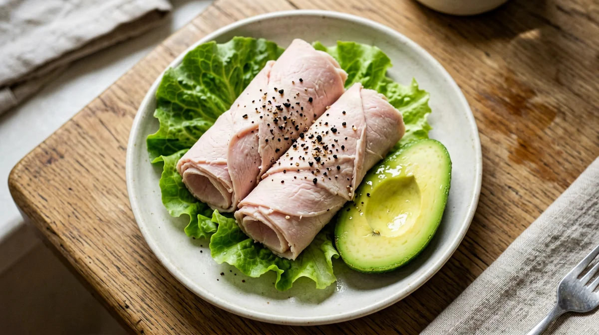 Turkey roll-ups with avocado and lime