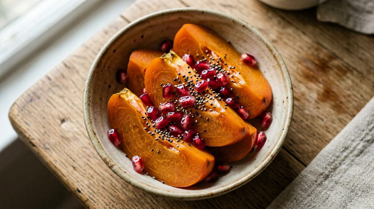 Persimmon and pomegranate with chia