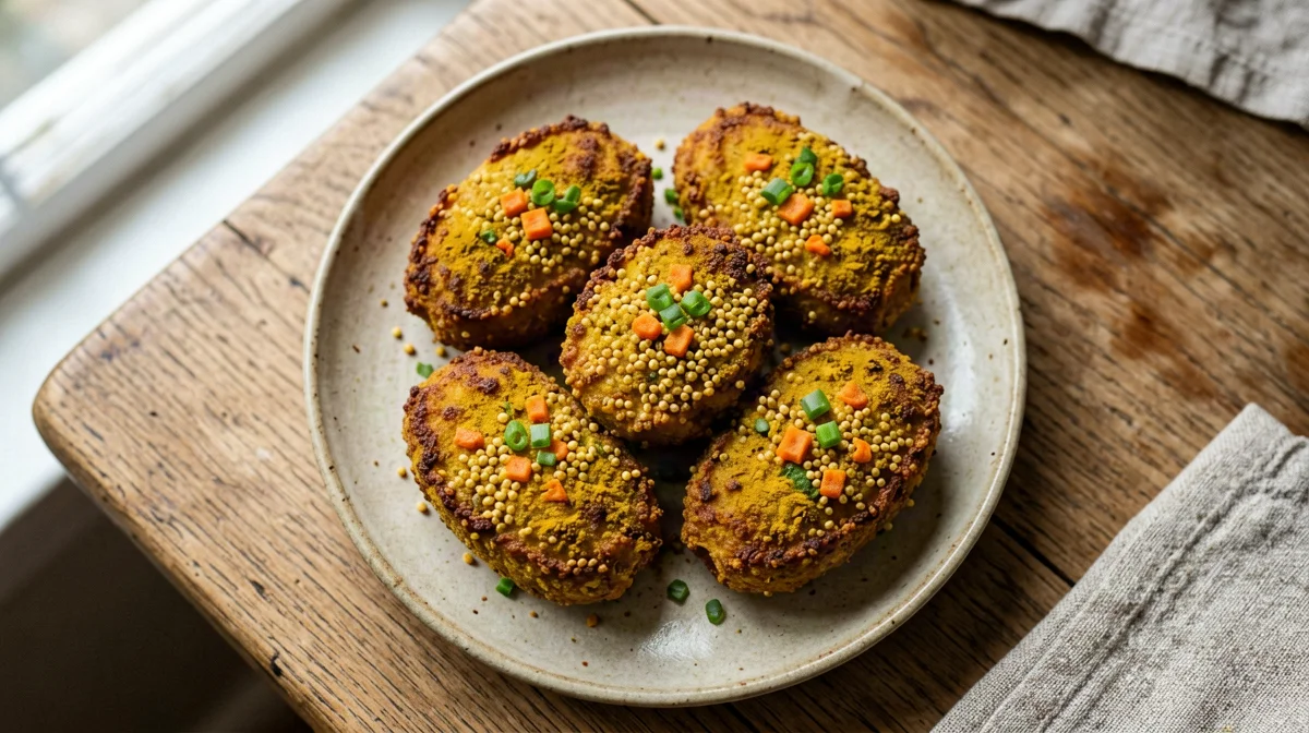 Crocchette di miglio e carote alla curcuma
