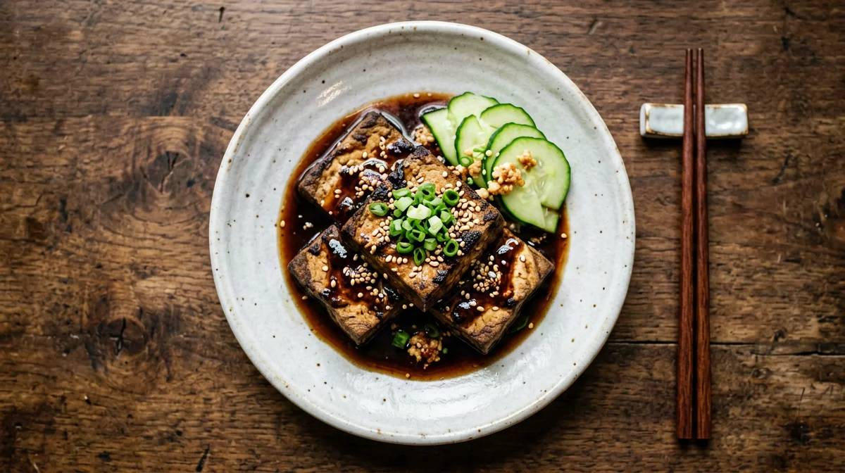 Tofu affumicato con cetriolo e tamari