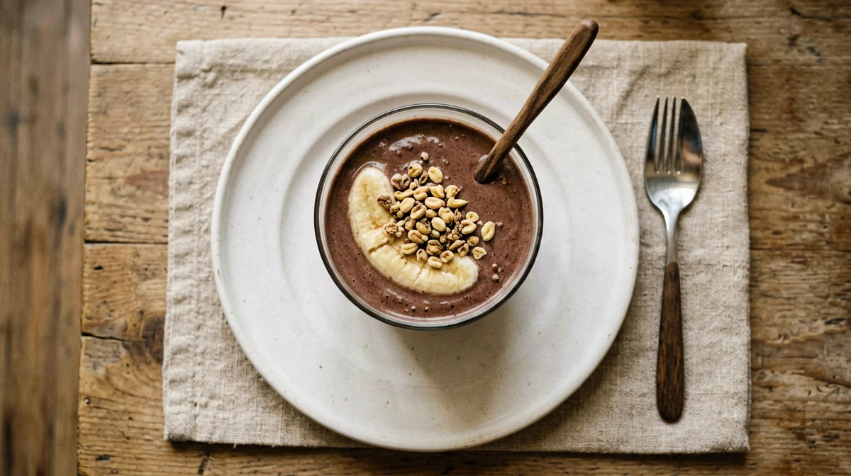 Chocolate banana soy shake