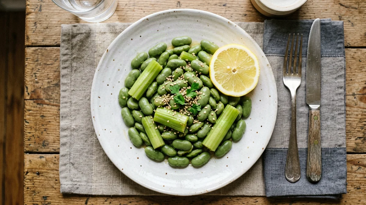 Lupini beans and fennel with lemon