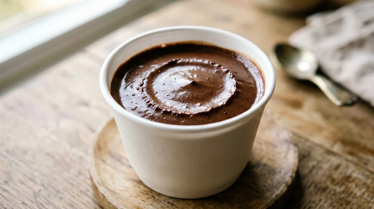 Vegan coffee and cocoa pudding