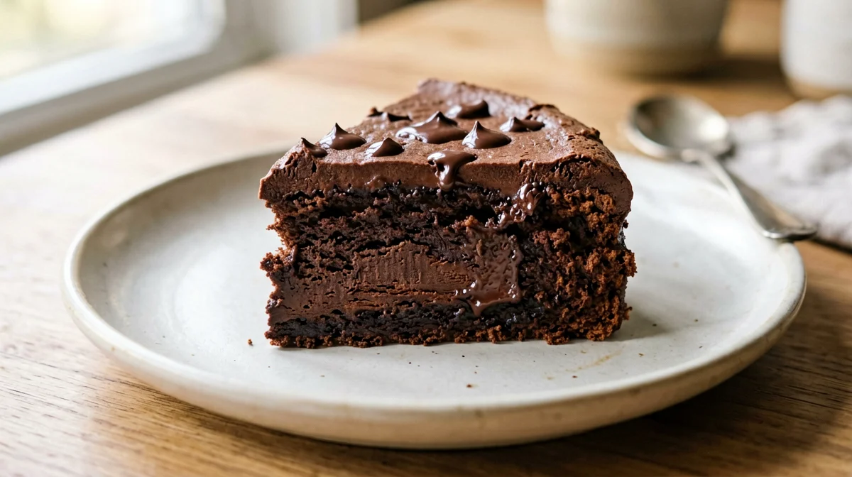 Flourless black bean and coffee fudge cake