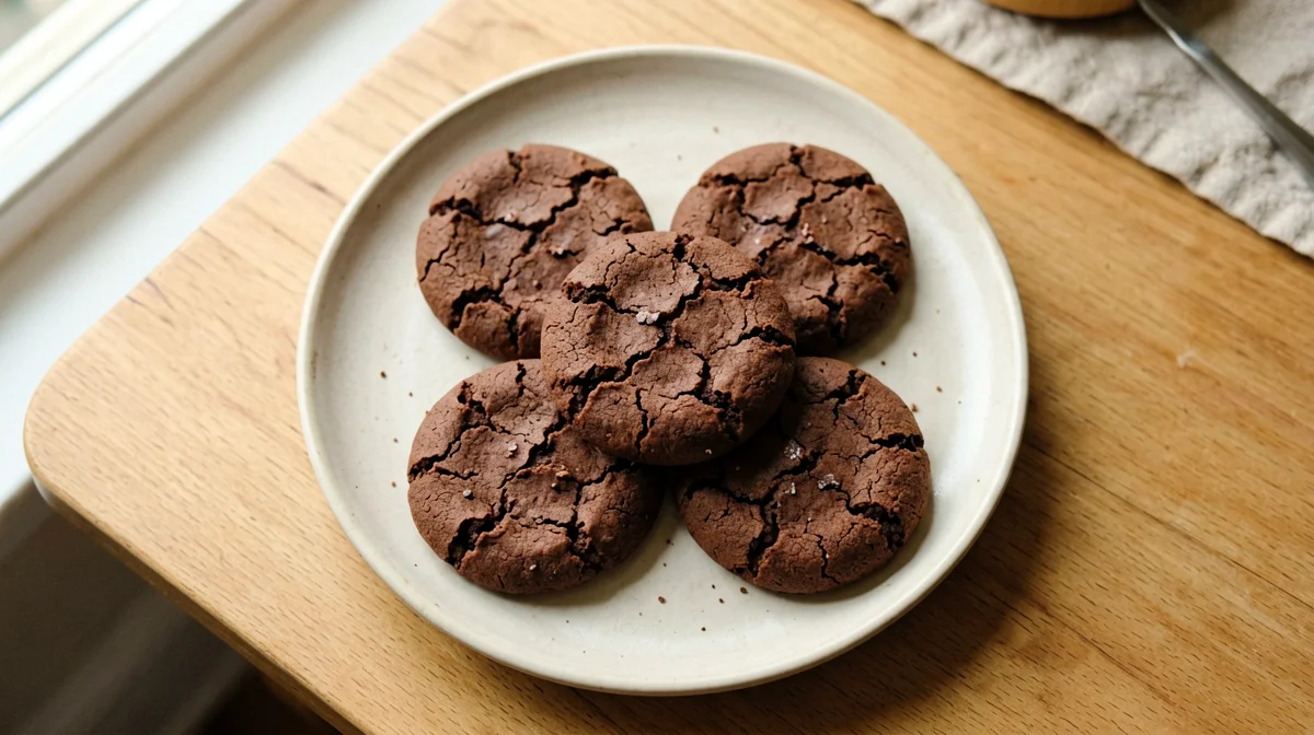 Cocoa lentil shortbread with coconut oil