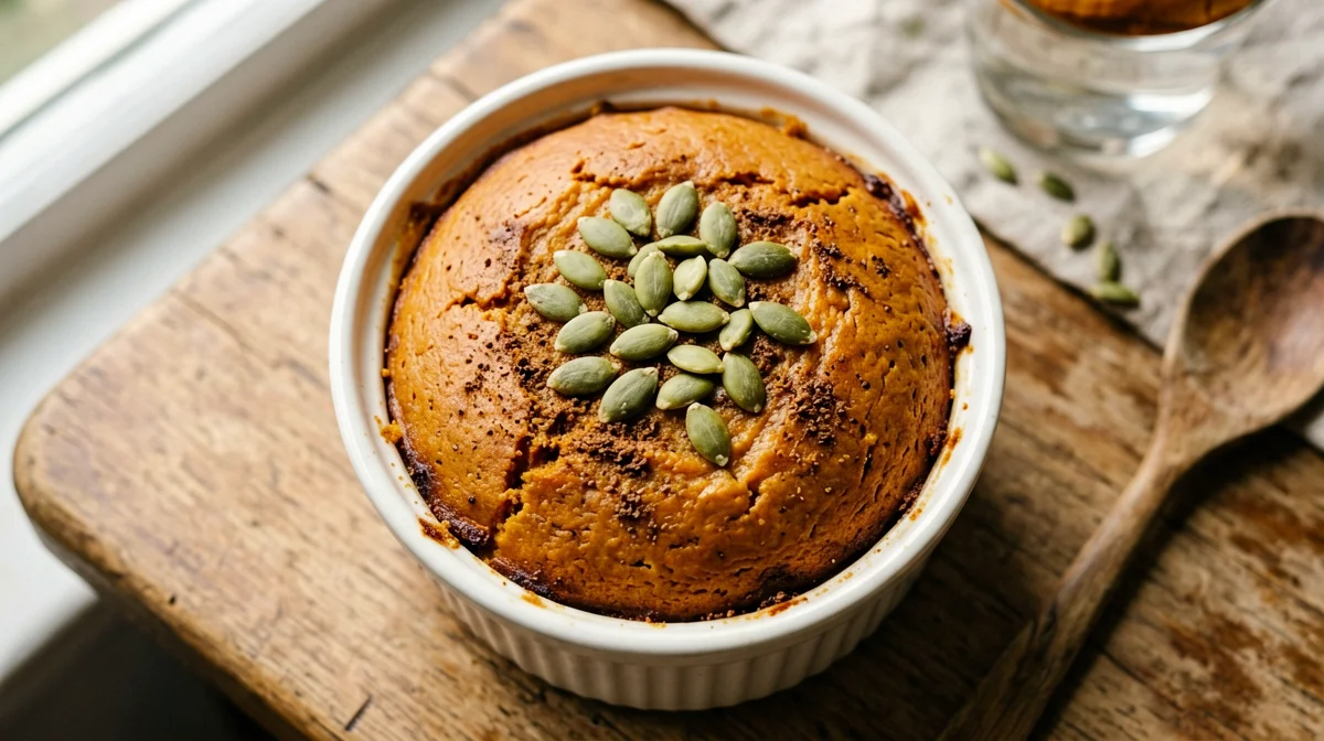 Tortino di zucca speziato con farina di ceci