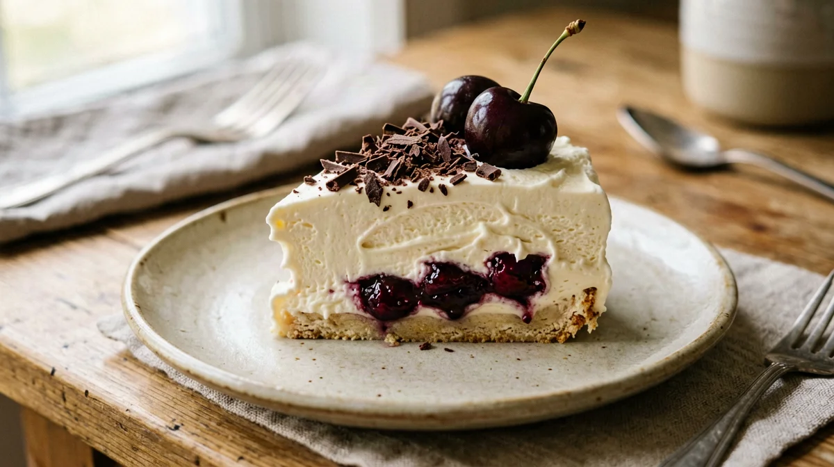 Sour cherry silken tofu semifreddo