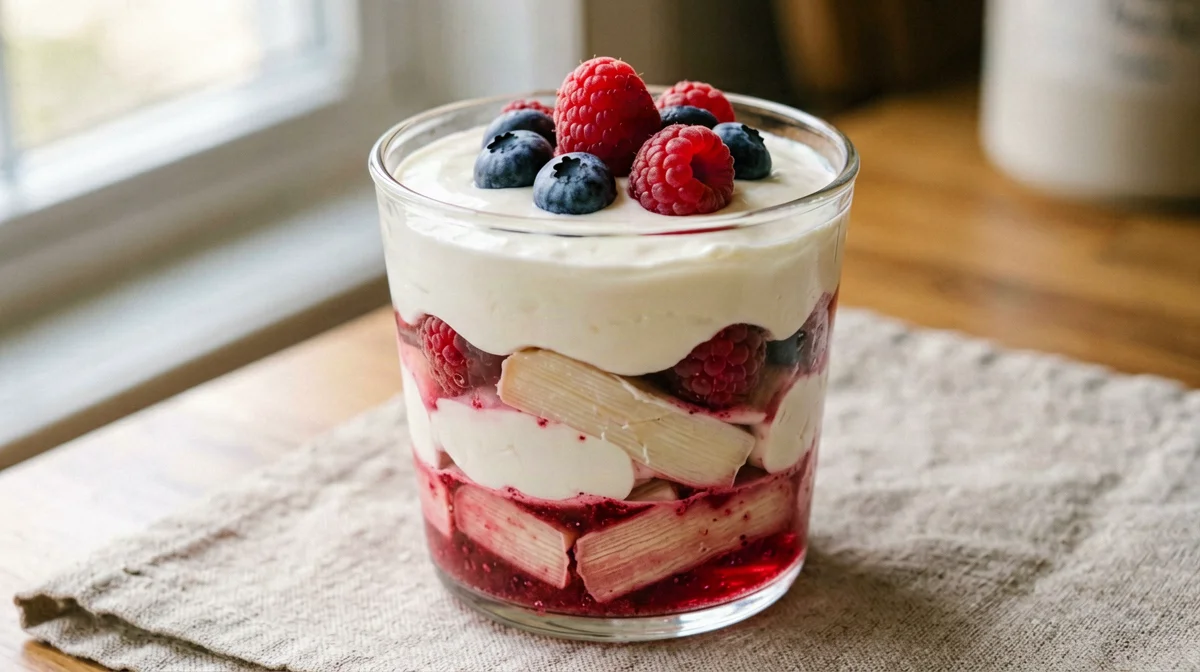 Tiramisù proteico ai frutti di bosco con quark e ricotta