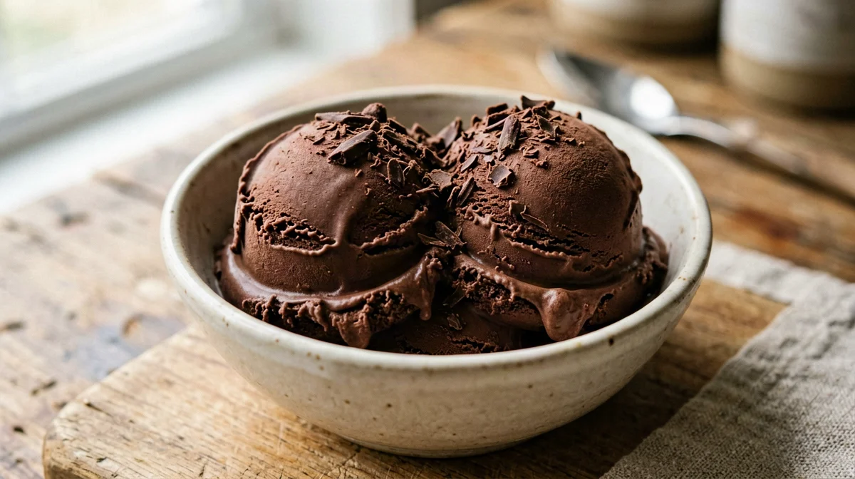 Gelato di fiocchi di latte al cacao