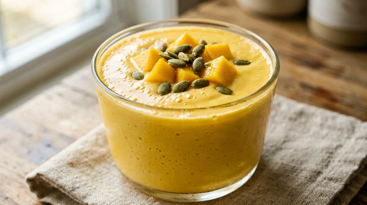 Silken tofu mango lime mousse