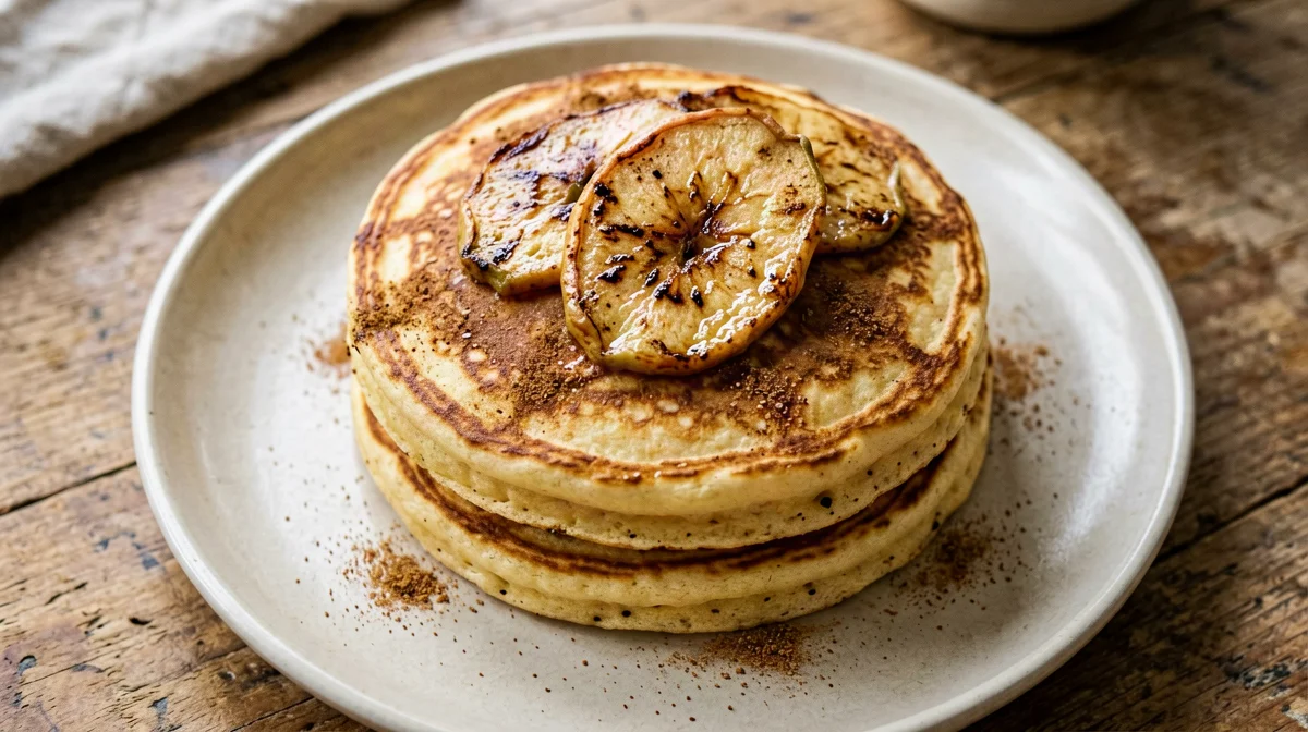 Soy flour apple cinnamon pancakes