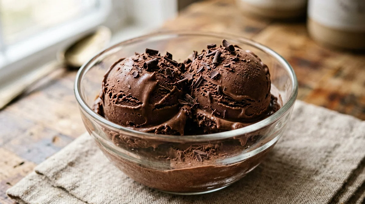 Chocolate fresh mint soy ice cream