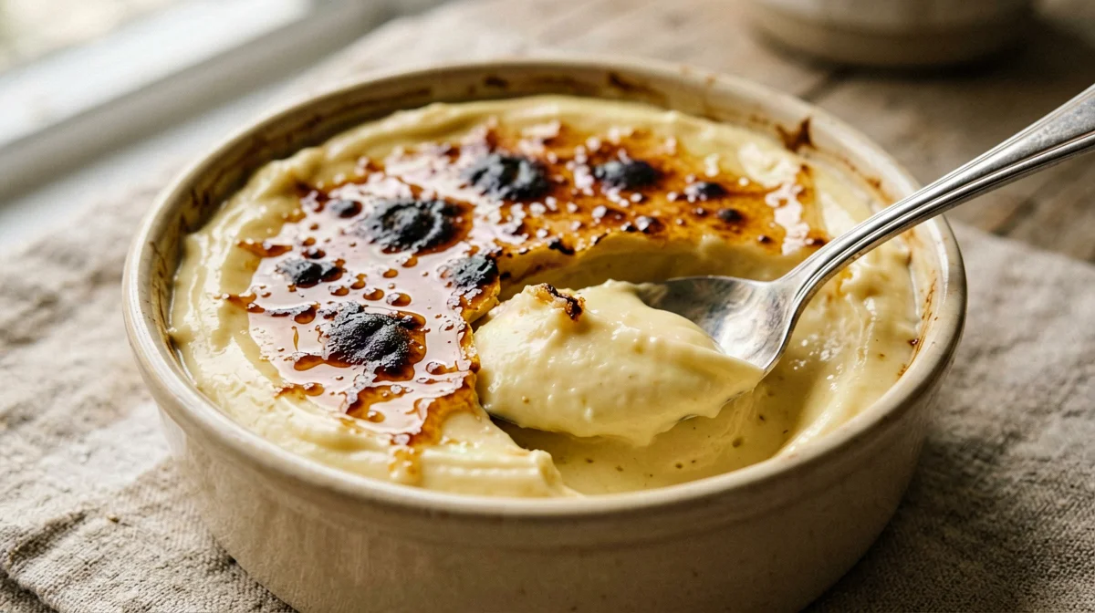 Vegan silken tofu crème brûlée