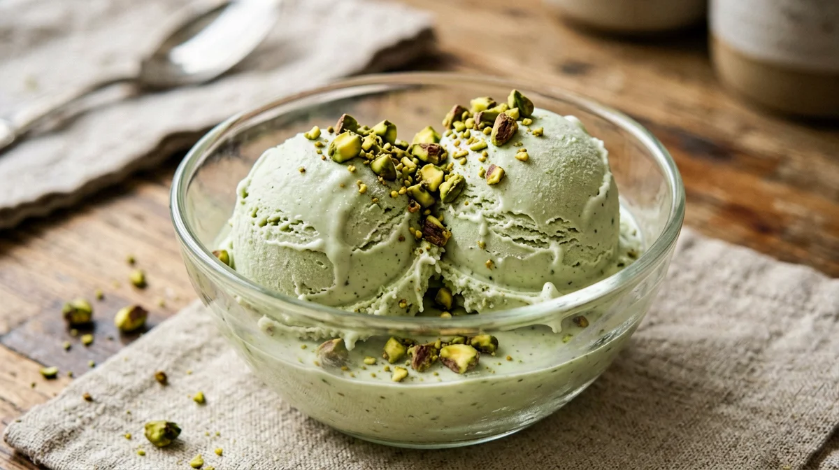 Silken tofu pistachio ice cream