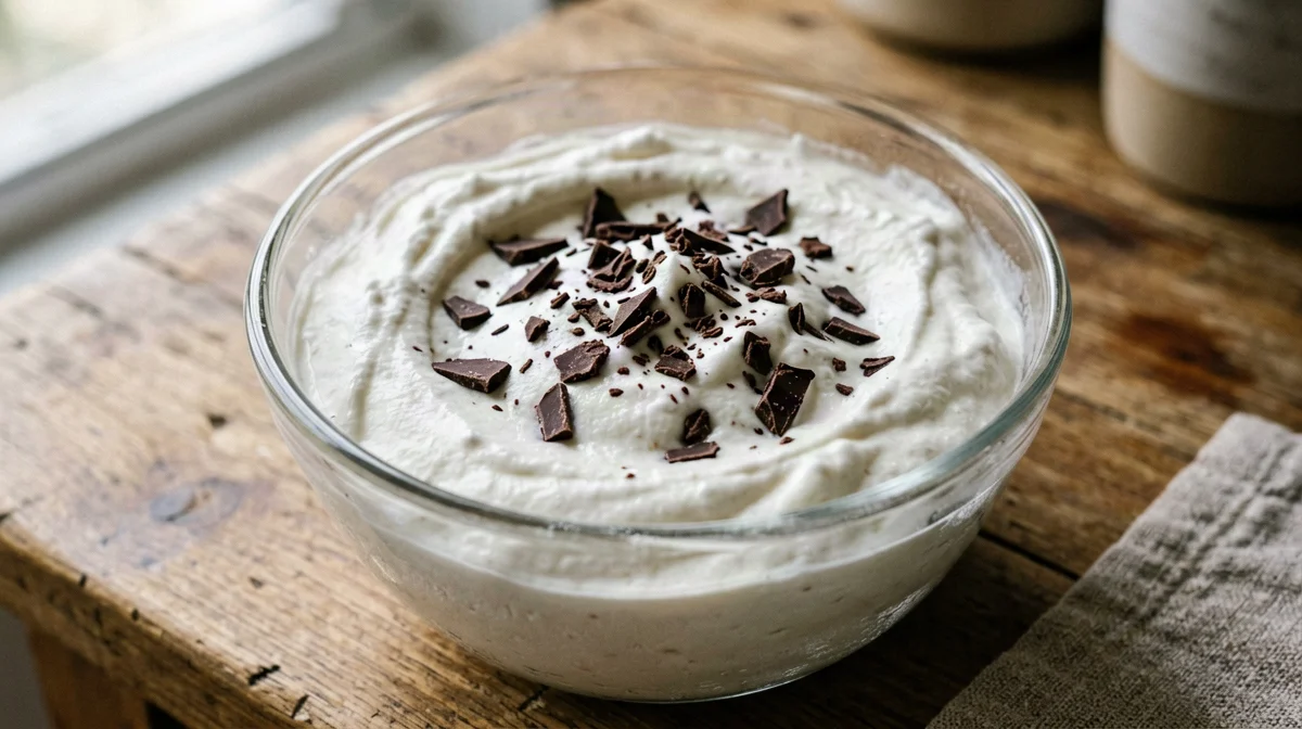 Skyr stracciatella with dark chocolate flecks