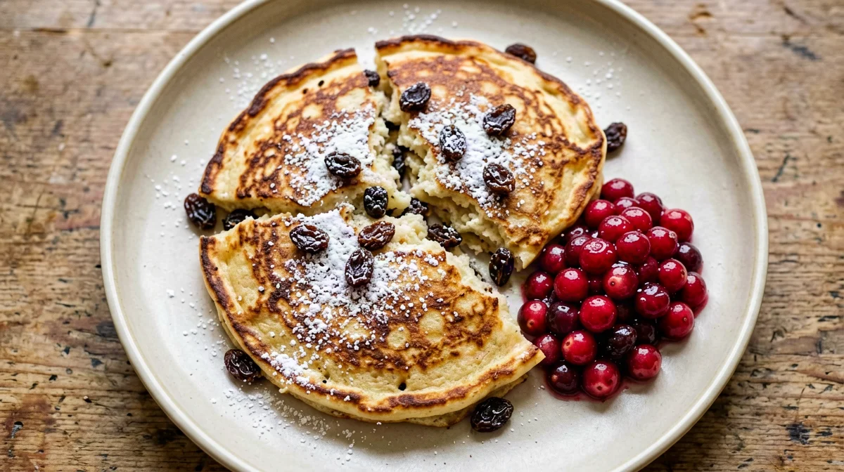 Protein Kaiserschmarrn with cranberries
