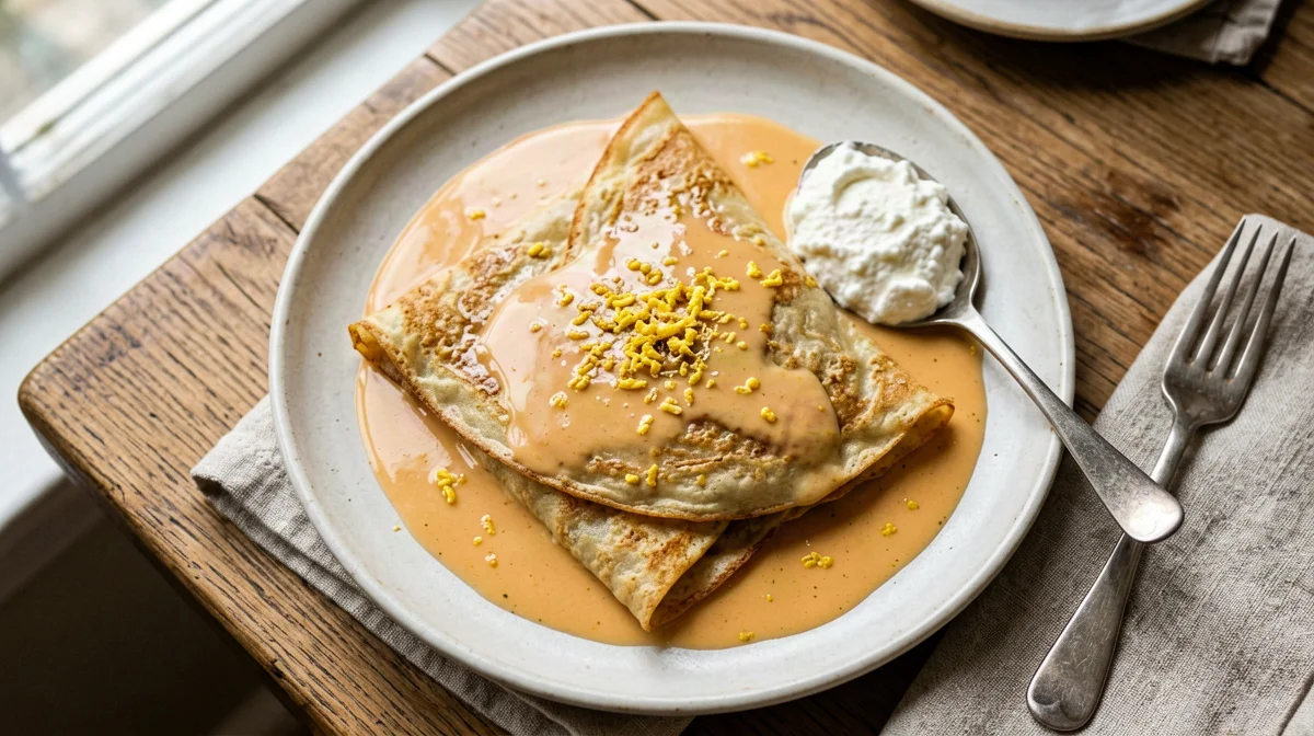 Protein crêpes suzette with skyr