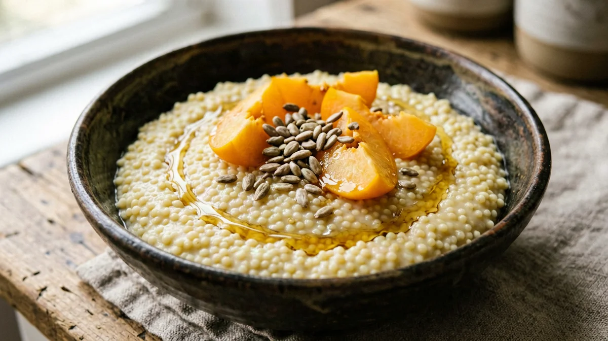 Rice-drink millet with apricots and cardamom