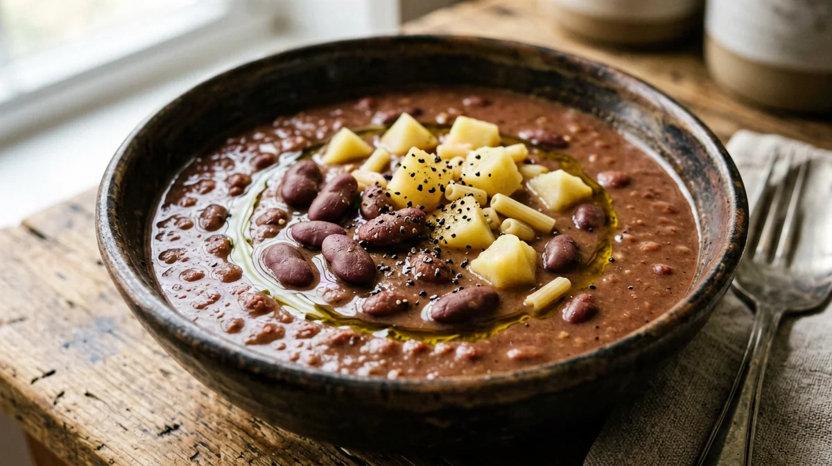 Pasta e fagioli alla veneta con pasta senza glutine