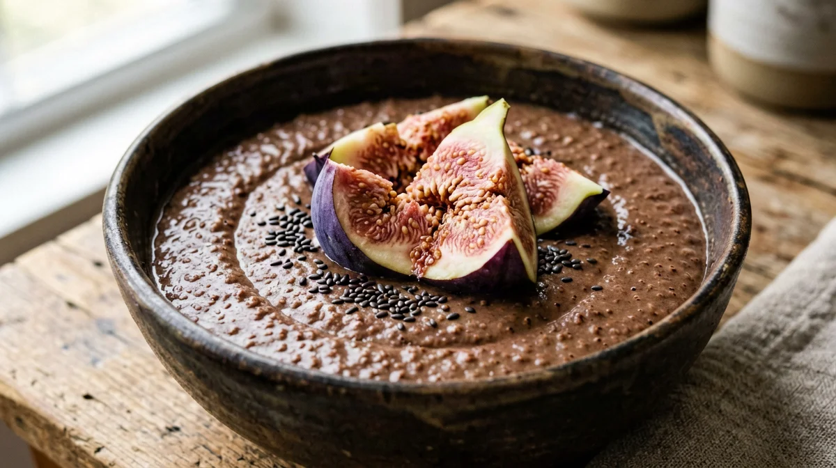 Cinnamon teff porridge with fresh figs